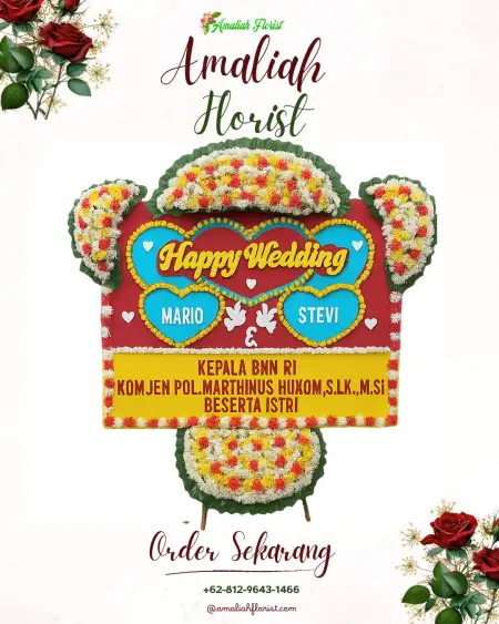Papan Bunga Pernikahan Tirtasari